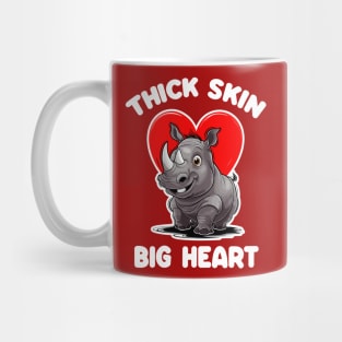 Thick Skin, Big Heart - Rhino Chubby Unicorn Mug